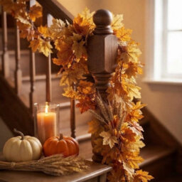 Garden Greatness Natural-Look Autumn Maple Leaf Garland - thumbnail 2