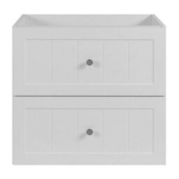 Heze Furniture Gusto Scandi Style 2 Drawer Wall Cabinet Vanity Unit With Worktop 60Cm White - thumbnail 3