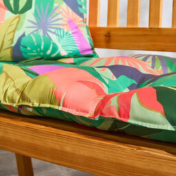 Ohs Palm Print 2 Seater Outdoor Bench Cushion Garden Furniture Seat - thumbnail 3