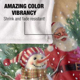 Jq Licensing Silky Snowman Santa Claus Christmas Supersoft Blanket Multicoloured (152Cm X 127Cm) - thumbnail 4