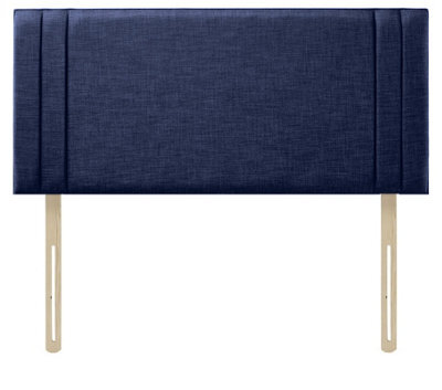 "Slumbre Rio Turin Linen 2Ft6 Small Single 20"" Headboard -  Blue"