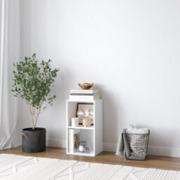 Urbn-Living Urbnliving 30Cm Height White 2 Shelf Wooden Bookcase Shelving Display Storage Shelf Unit Wood - thumbnail 1