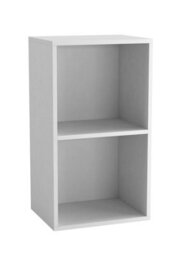 Urbn-Living Urbnliving 30Cm Height White 2 Shelf Wooden Bookcase Shelving Display Storage Shelf Unit Wood - thumbnail 3
