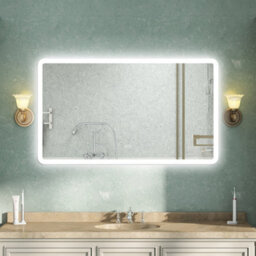 AVER-GROWTH Bathroom Led Mirror With Bluetooth 3 Colour Lights Anti-Fog Touch/wall Switch Vertical/horizontal Brightness Memory 1400X800mm - thumbnail 1