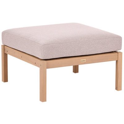 Beliani Scandinavian Ottoman Rivello Light Brown - image 1