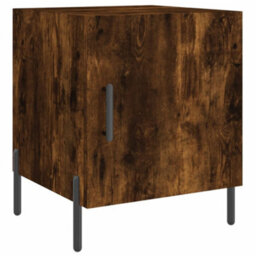 Berkfield Bedside Cabinets 2 Pcs Smoked Oak 40X40X50 Cm Engineered Wood - thumbnail 5