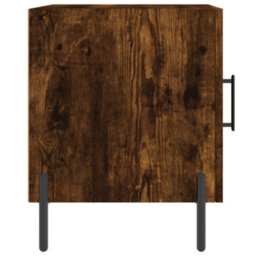 Berkfield Bedside Cabinets 2 Pcs Smoked Oak 40X40X50 Cm Engineered Wood - thumbnail 7