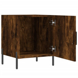 Berkfield Bedside Cabinets 2 Pcs Smoked Oak 40X40X50 Cm Engineered Wood - thumbnail 8