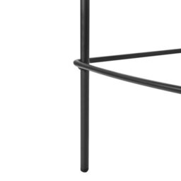 Wyld And Coco Set Of 2 Bar Chairs Light Grey Faux Linen Upholstery Black Powder-Coated Iron Frame - thumbnail 7
