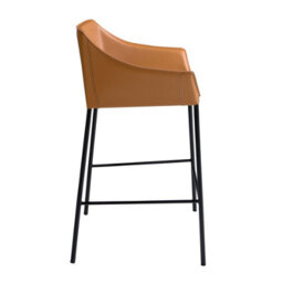Angel Cerda Stylish Brown Leatherette Kitchen Stool - thumbnail 5