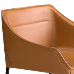 Angel Cerda Stylish Brown Leatherette Kitchen Stool - thumbnail 4