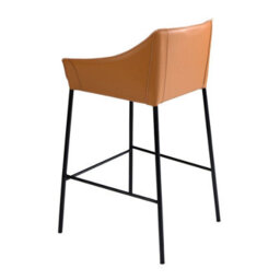 Angel Cerda Stylish Brown Leatherette Kitchen Stool - thumbnail 6