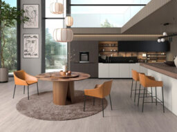 Angel Cerda Stylish Brown Leatherette Kitchen Stool - thumbnail 3