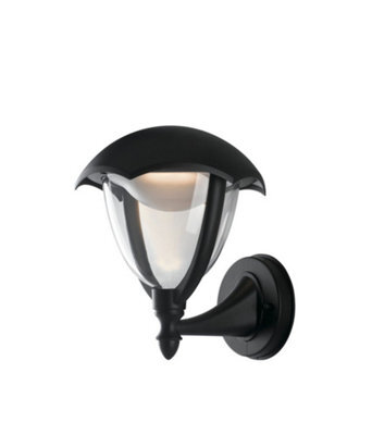 Luminosa Lighting Luminosa Megan Outdoor Led Wall Lanterns With Sensor Black, Ip44 800Lm 4000K 21X29X18.8Cm