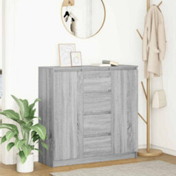 Berkfield Sideboard With Drawers Grey Sonoma 100.5X35X98.5 Cm Engineered Wood - thumbnail 1
