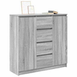 Berkfield Sideboard With Drawers Grey Sonoma 100.5X35X98.5 Cm Engineered Wood - thumbnail 4