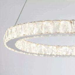 Artika Celebrity Led Pendant Light Dimmable Crystal Halo Chrome Fixture New - thumbnail 4