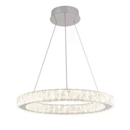 Artika Celebrity Led Pendant Light Dimmable Crystal Halo Chrome Fixture New - thumbnail 3