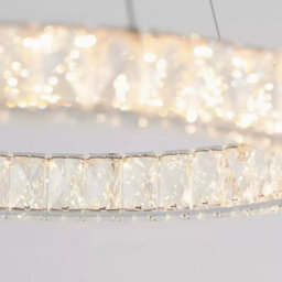 Artika Celebrity Led Pendant Light Dimmable Crystal Halo Chrome Fixture New - thumbnail 5