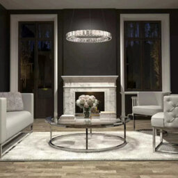 Artika Celebrity Led Pendant Light Dimmable Crystal Halo Chrome Fixture New - thumbnail 2