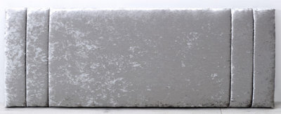 Comfy Deluxe 5Ft 26Inch  Silver Crush Velvet Savannah Headboard