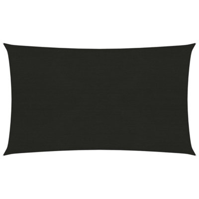 Berkfield Sunshade Sail 160 G/m2 Black 2.5X5 M Hdpe - image 1