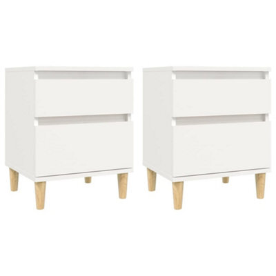 Berkfield Elegant Bedside Cabinets 2 Pcs White 40X35X50 Cm - image 1