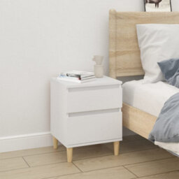 Berkfield Elegant Bedside Cabinets 2 Pcs White 40X35X50 Cm - thumbnail 3