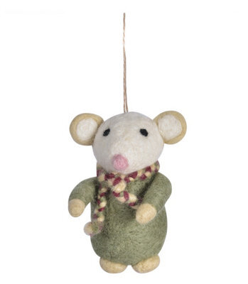 Garden Trading Christmas Tree Decoration: Felt Christmas Mouse