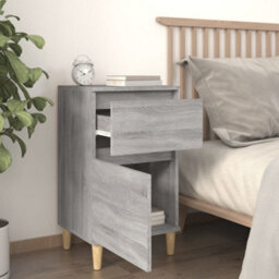 Berkfield Bedside Cabinet Grey Sonoma 40X35X70 Cm - thumbnail 3