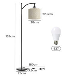 Emitto Standing Floor Lamp With Led Light Remote Foot Switch For Living Room - thumbnail 4