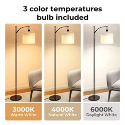 Emitto Standing Floor Lamp With Led Light Remote Foot Switch For Living Room - thumbnail 6
