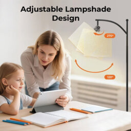 Emitto Standing Floor Lamp With Led Light Remote Foot Switch For Living Room - thumbnail 7