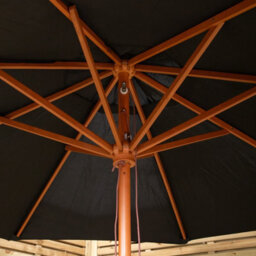 Samuel Alexander 2.7M Outdoor Wooden Garden Parasol Sun Shade With Carry Bag In Black - thumbnail 6