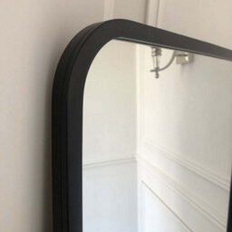 Agenzia 14 Large Black Curved Metal Frame Full Length Wall Mirror 156.5 X 65.5Cm - thumbnail 3