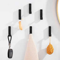 Pcs Black Metal Wall Hooks, Coat Rack Hooks For Clothes, Hats, Bags, Keys For Bedroom, Bathroom, Kitchen, Single Hole - thumbnail 5