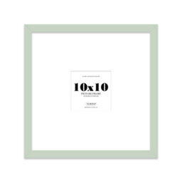 "10X10"" Mint Green Picture Frame - 10X10"" Square Frame With 6X6"" Mount For 10X10""/6X6"" Pictures Moderrn Style Thin Edge, 1 Pack" - thumbnail 1
