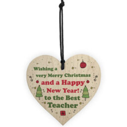 Red Ocean Christmas Gift For Best Teacher Wooden Heart Thank You Gift For Teacher From Child - thumbnail 5