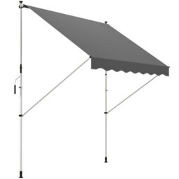 Outsunny 3 X 1.5 M Retractable Patio Awning Floor-To-Ceiling Shade, Grey - thumbnail 2