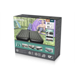 Walplus 3-In-1 Inflatable Airbed Black And Grey 188X99X25 Cm - thumbnail 8