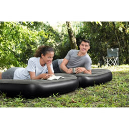 Walplus 3-In-1 Inflatable Airbed Black And Grey 188X99X25 Cm - thumbnail 3