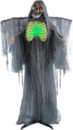 Boland Halloween Standing Reaper Decoration With Led Lighting, Sound & Motion 170Cm Grey - thumbnail 1