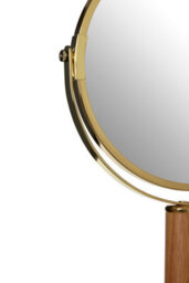 Orsina Gold Finish Iron Table Mirror, Durable 33X17Cm Swivel Vanity Mirror, Elegant Round Mirror - thumbnail 3