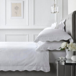 Appletree Scallop Edge 100% Cotton Duvet Cover Set