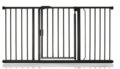 Safetots Pressure Fit Self Closing Stair Gate, 147Cm - 154Cm, Matt Black, Auto Closing Baby Gate, Safety Barrier - image 1