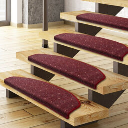 Floordirekt Rapido Self Adhesive Edged Hard Wearing Carpet Stair Tread Mat For Indoor Stairs Semicircular Lilac 23.5 X 65 Cm - thumbnail 2