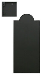 "Mirroroutlet Genestra - Black Contemporary Wall & Leaner Garden Outdoor Mirror 67""x 29"" 170X75Cm" - thumbnail 4