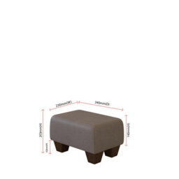 Feather Grey Mahogany Wood Chunky Legs Faux Leather Small Footstool  Handmade Uk By Footstools Direct - thumbnail 2