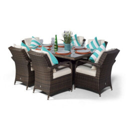 That's Furniture Arizona Rectangular 6 Seater Rattan Patio Dining Set - Brown - thumbnail 5