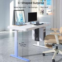 Flexispot Height Adjustable All In One Aesthetic Standing Desk With Drawers 120X60Cm Desktop In White - thumbnail 8